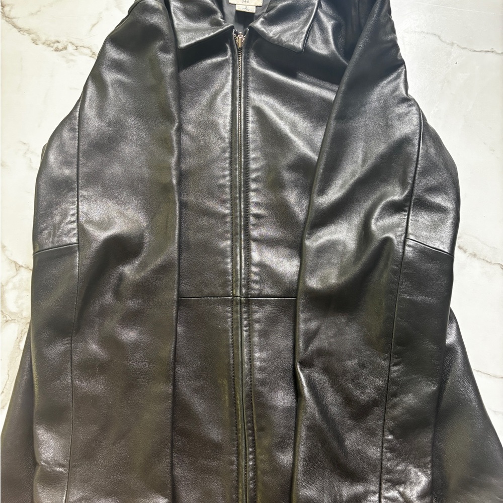 Brooks Brothers Dark Leather Jacket
